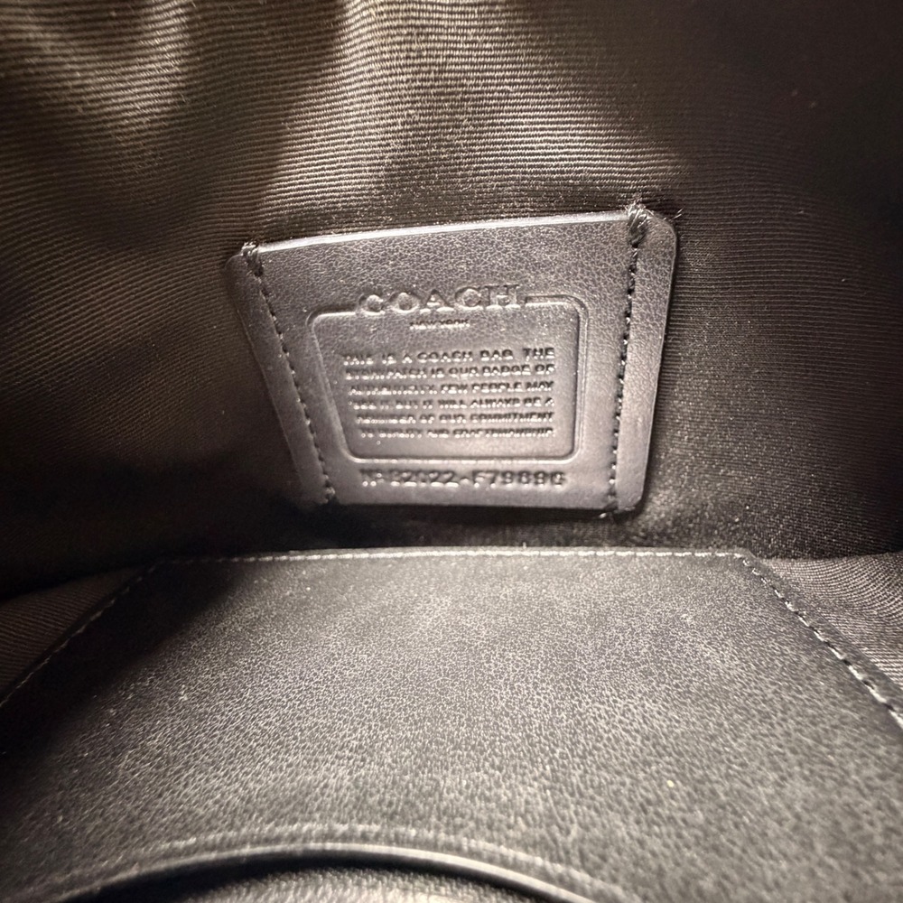 Coach Signature Canvas Wristlet Brown Black Monogram Zip Clutch - Picture 8 of 9